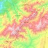Topografische Karte Parc National de Toubkal, Höhe, Relief