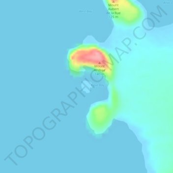 Topografische Karte Oriental Island, Höhe, Relief