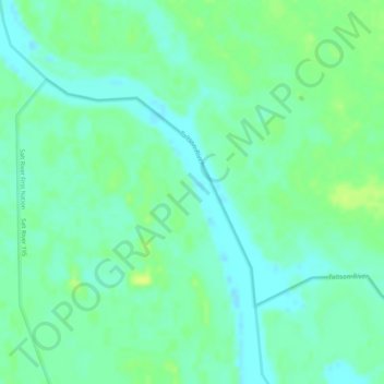 Topografische Karte Taltson River, Höhe, Relief