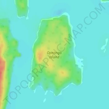 Topografische Karte Opeongo Island, Höhe, Relief