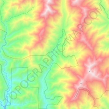 Topografische Karte Shasta-Trinity National Forest, Höhe, Relief