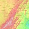 Topografische Karte Allegheny Mountains, Höhe, Relief