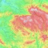 Topografische Karte Isergebirge, Höhe, Relief