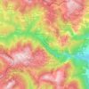 Topografische Karte Gryka e Rugovës, Höhe, Relief