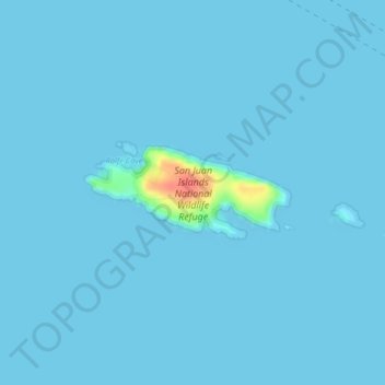 Topografische Karte Matia Island, Höhe, Relief