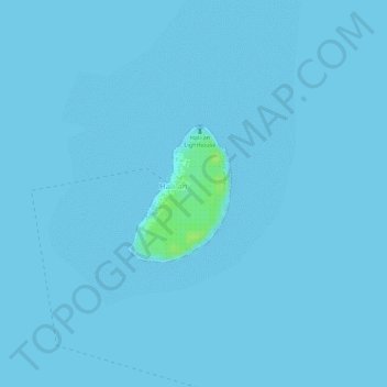 Topografische Karte Halian Island, Höhe, Relief