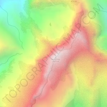 Topografische Karte Glaciar (2020), Höhe, Relief
