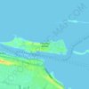 Topografische Karte Paradise Island, Höhe, Relief