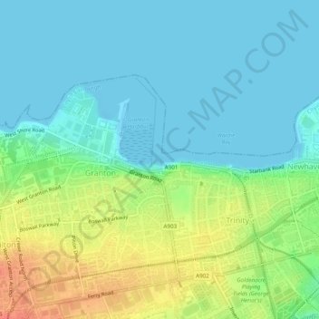 Topografische Karte Wardie Bay Beach, Höhe, Relief