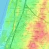 Topografische Karte Herzliya, Höhe, Relief