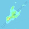 Topografische Karte Sibauan Island, Höhe, Relief