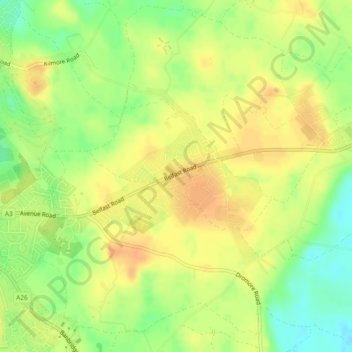 Topografische Karte Dollingstown, Höhe, Relief