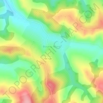 Topografische Karte Boianu Mare, Höhe, Relief
