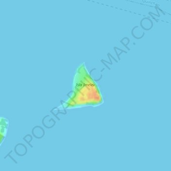 Topografische Karte Isla Imelev, Höhe, Relief