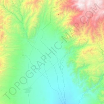 Topografische Karte Chuquisaca, Höhe, Relief