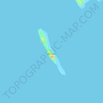 Topografische Karte Lagat Island, Höhe, Relief