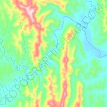 Topografische Karte Rio Parapeti, Höhe, Relief
