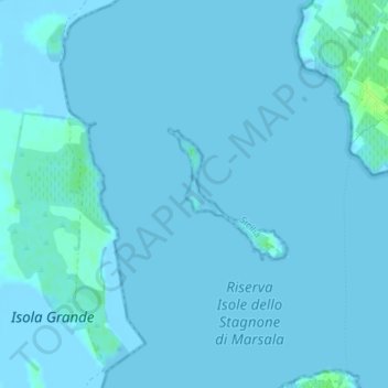 Topografische Karte Isola Santa Maria, Höhe, Relief