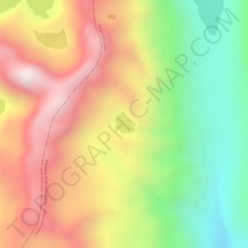 Topografische Karte Laguna del Toro, Höhe, Relief