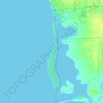 Topografische Karte Playa Combate, Höhe, Relief