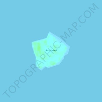 Topografische Karte Bessie Island, Höhe, Relief