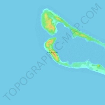 Topografische Karte Nikumaroro, Höhe, Relief