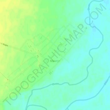 Topografische Karte Mangut, Höhe, Relief