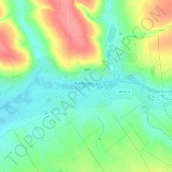 Topografische Karte Новая Криуша, Höhe, Relief