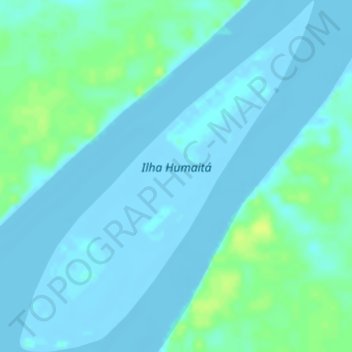 Topografische Karte Ilha Humaitá, Höhe, Relief