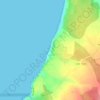 Topografische Karte Praia das Bicas, Höhe, Relief