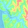 Topografische Karte Klamath, Höhe, Relief