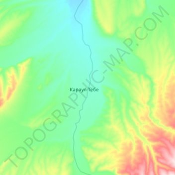 Topografische Karte Терек, Höhe, Relief