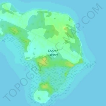 Topografische Karte Thorah Island, Höhe, Relief