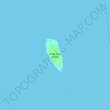 Topografische Karte Great Duck Island, Höhe, Relief