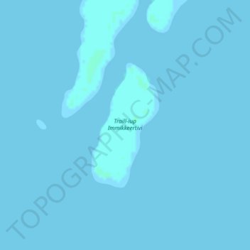 Topografische Karte Traill-iup Immikkeertivi, Höhe, Relief