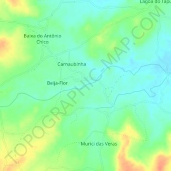 Topografische Karte Riacho dos Poções, Höhe, Relief