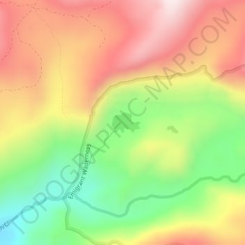 Topografische Karte Waterhouse Lake, Höhe, Relief