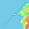 Topografische Karte Islote Lobos, Höhe, Relief
