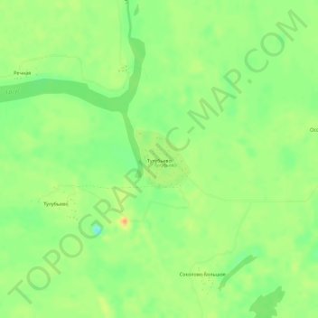 Topografische Karte Тулубьево, Höhe, Relief