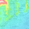 Topografische Karte Valencia, Höhe, Relief