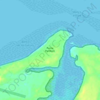 Topografische Karte Punta Perdices, Höhe, Relief