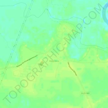 Topografische Karte Авдіївка, Höhe, Relief
