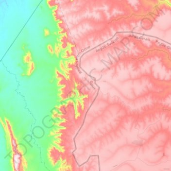 Topografische Karte Serra Geral, Höhe, Relief
