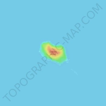 Topografische Karte Sumilon Island, Höhe, Relief