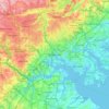 Topografische Karte Baltimore, Höhe, Relief