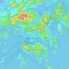 Topografische Karte 九龍 Kowloon, Reliefkarte, Höhenkarte