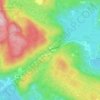 Topografische Karte Øvre Engesland, Höhe, Relief