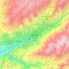 Topografische Karte Mérida, Reliefkarte, Höhenkarte