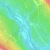 Topografische Karte Lake Louise, Reliefkarte, Höhenkarte