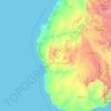 Topografische Karte Province Toliara, Höhe, Relief